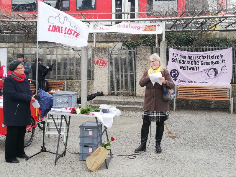 Bild: Linke Liste - Aktion für den Helene-Gruenberg-Park am Frauentag